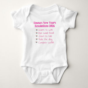 Benutzerdefinierte Neujahrsvorsätze, Mädchen, Lust Baby Strampler