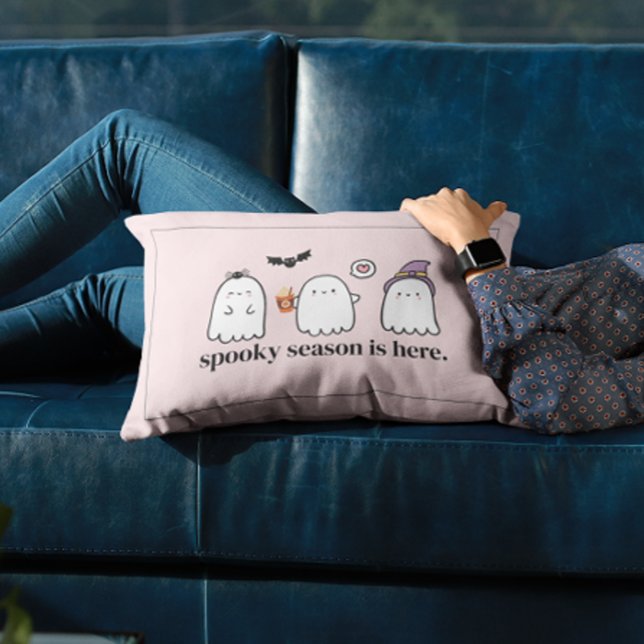 Benutzerdefinierte Niedlich rosa Freundliche Geist Lendenkissen (Von Creator hochgeladen)