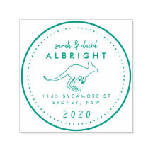 Benutzerdefinierte Niedliche Kangaroo-Linie Zeichn