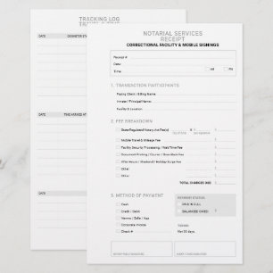 Benutzerdefinierte Notar-Jail-Signatur-Rechnungsei Briefpapier