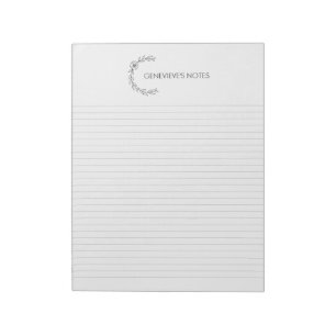 Benutzerdefinierte Notepad-Uni mit Blumenlogo Notizblock