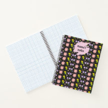 Benutzerdefinierte Notizen - Elegante dunkle flora