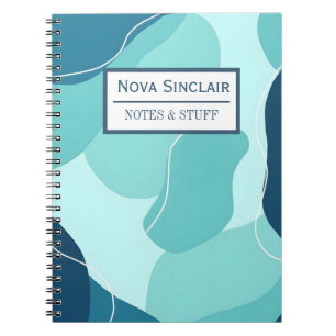 Benutzerdefinierte Nova Sinclair Abstrakte Teal Or Notizblock