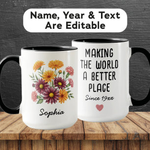 Benutzerdefinierte November-Geburtsblume - Persona Tasse