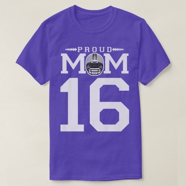 Benutzerdefinierte Nummer 16 Fußball-Mama Personal T-Shirt (Design vorne)