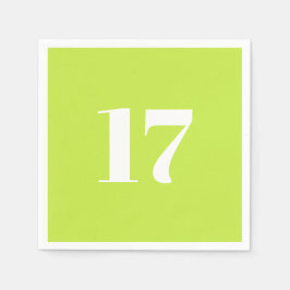 Benutzerdefinierte Nummer Erstmaliges Grün des wei Serviette