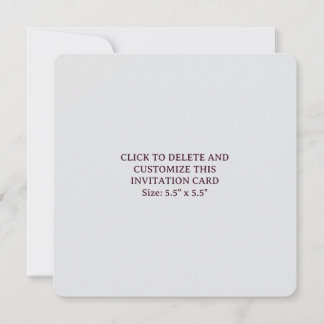 Benutzerdefinierte Off White 5,5" x 5,5" runde Ein Einladung