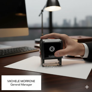Benutzerdefinierte Office-Briefmarke mit Name und Permastempel