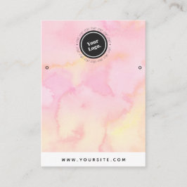 Benutzerdefinierte Ohrringe für Rosa und Gelb-Marm Visitenkarte