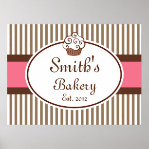Benutzerdefinierte Old Fashioned Bäckerei-Schild K Poster