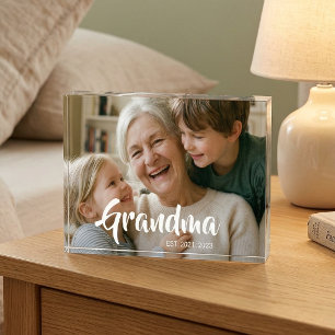 Benutzerdefinierte Oma Etablierte Moderne Schrift Fotoblock