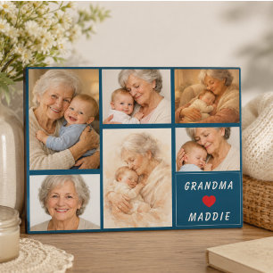 Benutzerdefinierte Oma-Foto-Collage Tag der Groß Fotoplatte