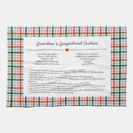 Benutzerdefinierte Oma-Rezept-Andenken-Weihnachten Geschirrtuch