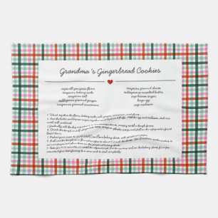 Benutzerdefinierte Oma-Rezept-Andenken-Weihnachten Geschirrtuch