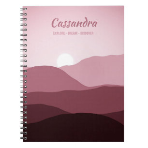 Benutzerdefinierte Ombre Mauve Taupe Hellrosa Abst Notizblock