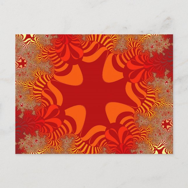 Benutzerdefinierte Orange Red Cross Postkarte (Vorderseite)