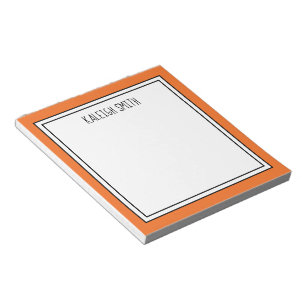 Benutzerdefinierte Orange Weiße Editierbare Farbe Notizblock