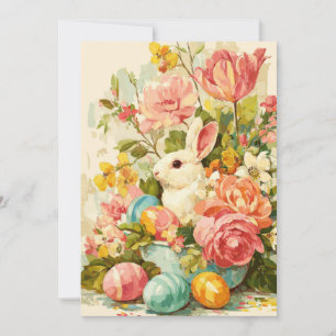 Benutzerdefinierte Osterkarte mit Blumen und Oster Feiertagskarte