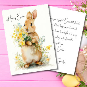 Benutzerdefinierte Osterkarte mit Blumen und Oster Feiertagskarte