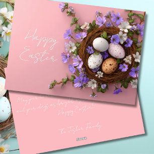 Benutzerdefinierte Osterkarte mit Ostereiern Feiertagskarte