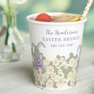 Benutzerdefinierte Ostern Brunch Eier-Suche Hase R Pappbecher