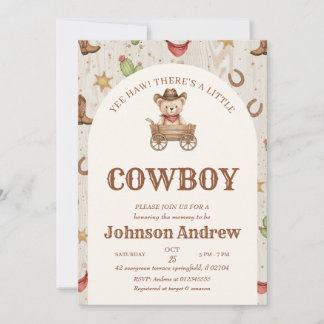 Benutzerdefinierte Outlaw-Cowboy-Baby-Shower-Einla Einladung