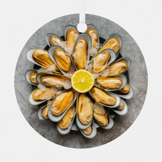 Benutzerdefinierte Oyster-Platine Ornament Aus Metall (Vorderseite)