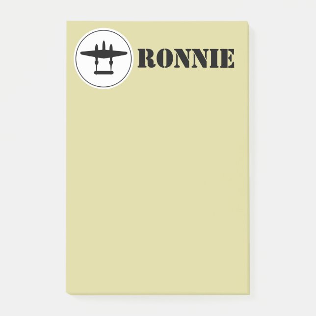 Benutzerdefinierte P-38-Blitznachrichten in USAAF  Post-it Klebezettel (Vorderseite)