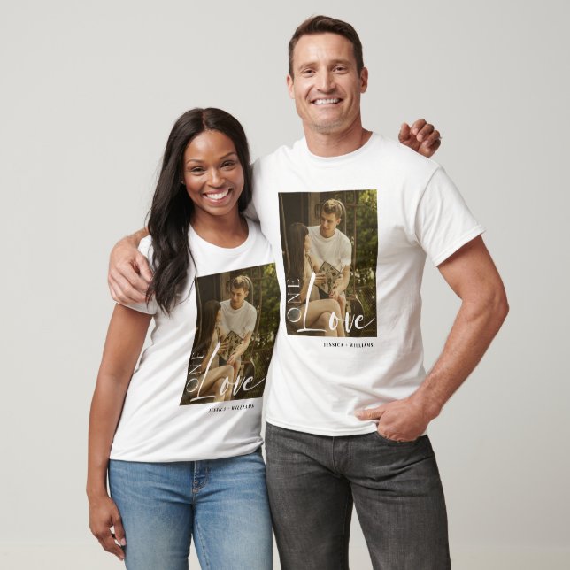 Benutzerdefinierte Paare Foto T - Shirt Personalis (Unisex)