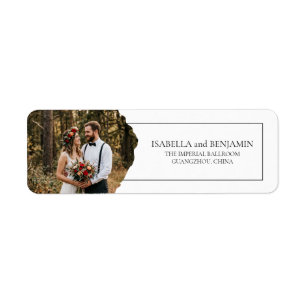 Benutzerdefinierte Paarfoto Boho-Hochzeit-Rücksend