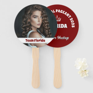 Benutzerdefinierte Pageant-Fan-Waver - Doppelseiti Fächer
