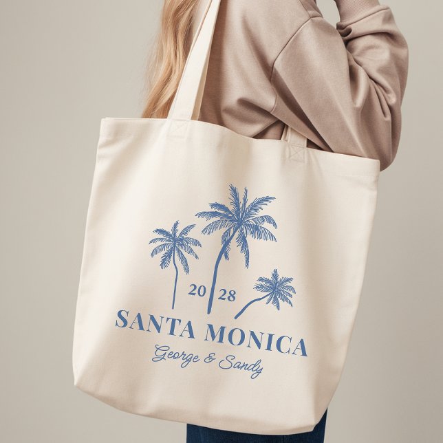 Benutzerdefinierte Palmbaum-Tasche als Geschenk fü Tragetasche (Personalized gifts for wedding guests, Palm tree beach weddings, Bachelorette party favors)