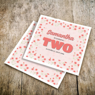 Benutzerdefinierte Party zum zweiten Geburtstag ei Serviette