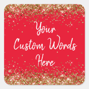 Benutzerdefinierte Partygeschenke Personalisierter Quadratischer Aufkleber