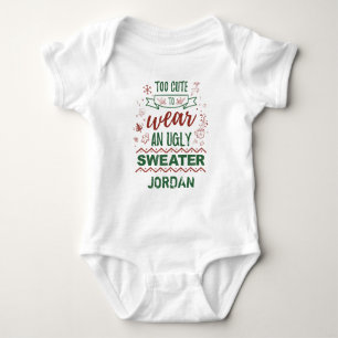 Benutzerdefinierte passende Familien-Weihnachtsfei Baby Strampler