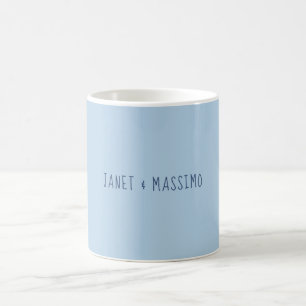 Benutzerdefinierte pastellblaue personalisierte mi kaffeetasse
