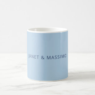 Benutzerdefinierte pastellblaue personalisierte mi kaffeetasse