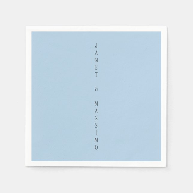 Benutzerdefinierte pastellblaue personalisierte mi serviette (Vorderseite)