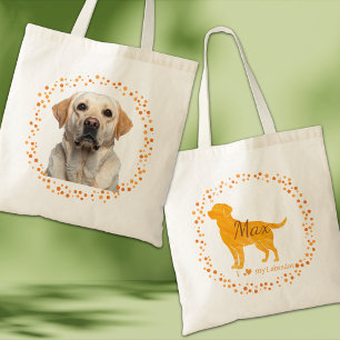 Benutzerdefinierte pastellorange Labrador Retrieve Tragetasche