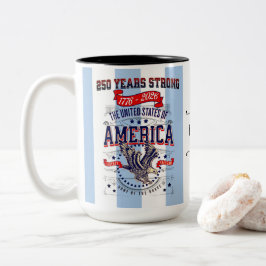 Benutzerdefinierte patriotische amerikanische 250- zweifarbige tasse
