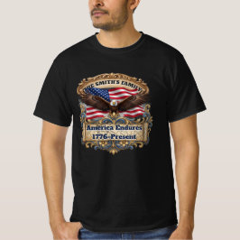 Benutzerdefinierte patriotische Familie Amerikanis T-Shirt