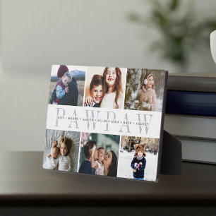 Benutzerdefinierte Pawpaw Enkelkinder Fotocollage Fotoplatte