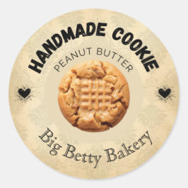 Benutzerdefinierte Peanut Butter Cookie Labels Runder Aufkleber