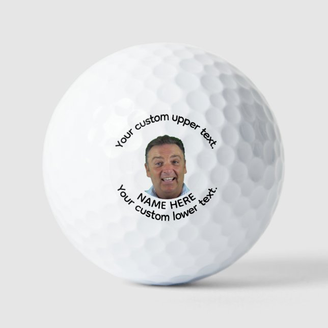 Benutzerdefinierte Personalisierte 3-Linien-Golf-B Golfball (Vorderseite)