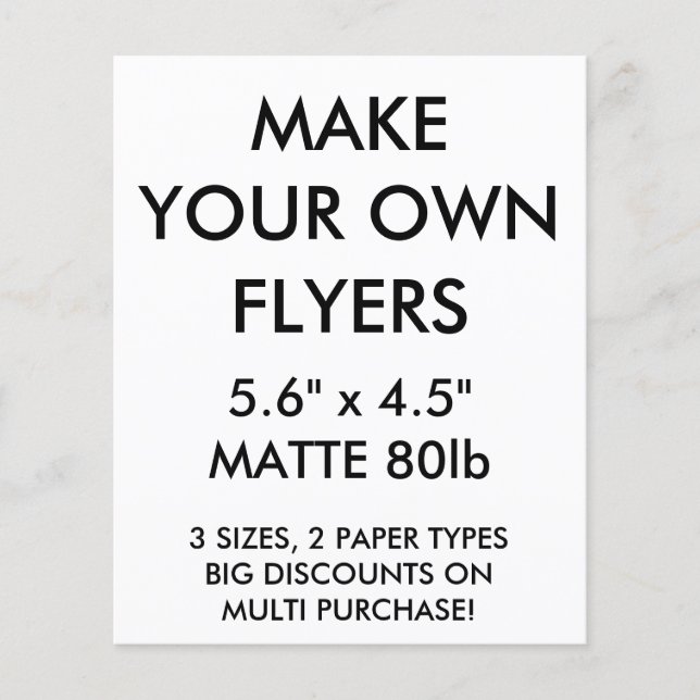 Benutzerdefinierte Personalisierte 5.6"x4.5" Gloss Flyer (Vorne)