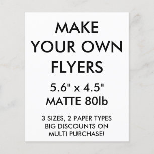 Benutzerdefinierte Personalisierte 5.6"x4.5" Gloss Flyer
