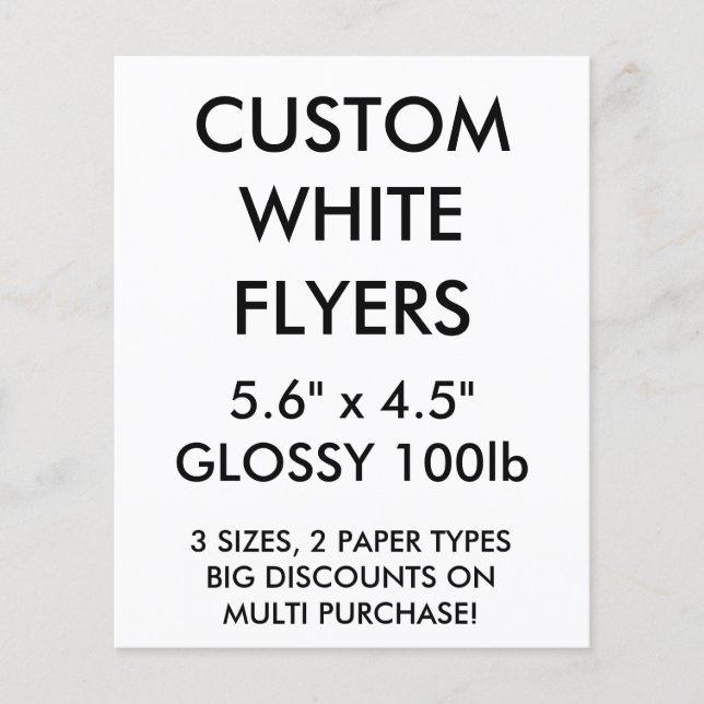 Benutzerdefinierte Personalisierte 5.6"x4.5" Gloss Flyer (Vorne)