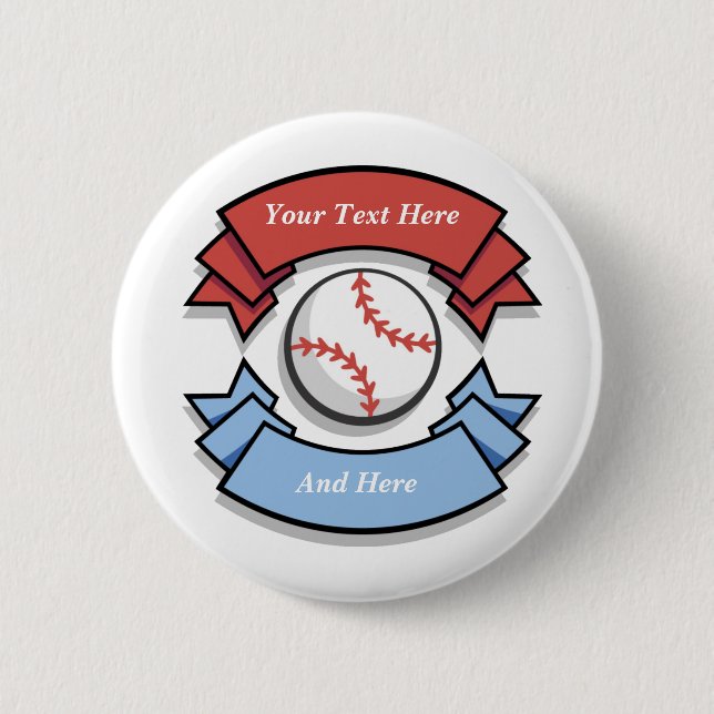 Benutzerdefinierte Personalisierte Baseballtasten Button (Vorderseite)
