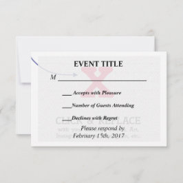 Benutzerdefinierte Personalisierte Blindvorlage RSVP Karte