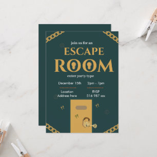 Benutzerdefinierte personalisierte Escape-Room-Ein Einladung